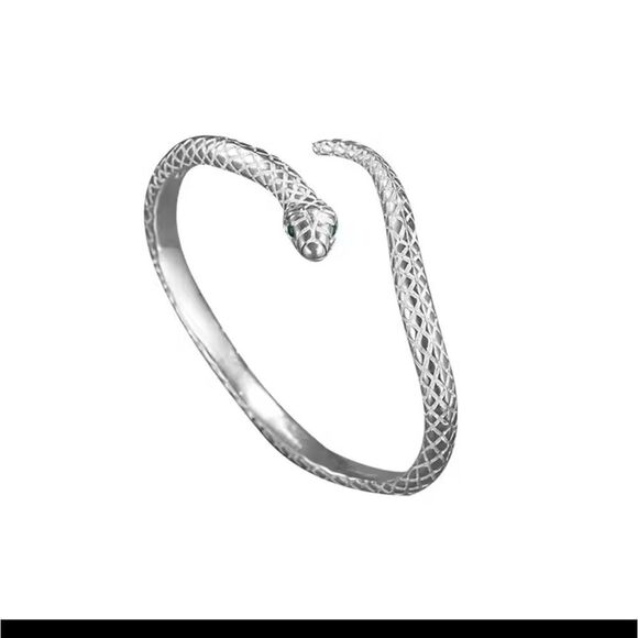 Silver Serpents Snake Bracelet-Bold and Elegant - Picture 4 of 13